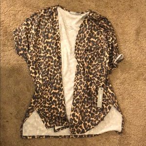 Leopard print kimono